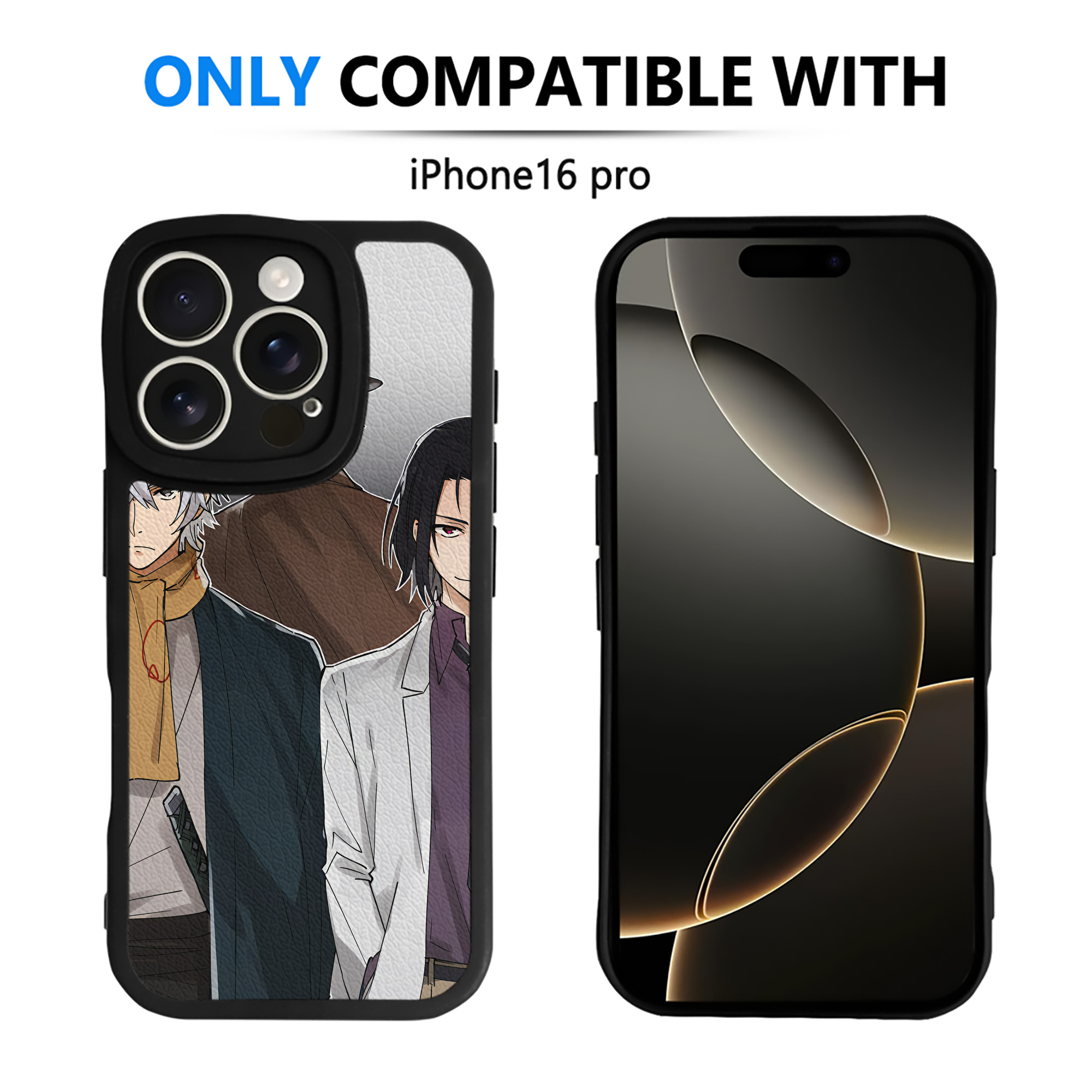 （画像用） 文豪ストレイドッグス Bungo Stray Dogs 【iPhone 16シリーズ対応】シリコンスマホケース（レザー調） 材質：シリコン